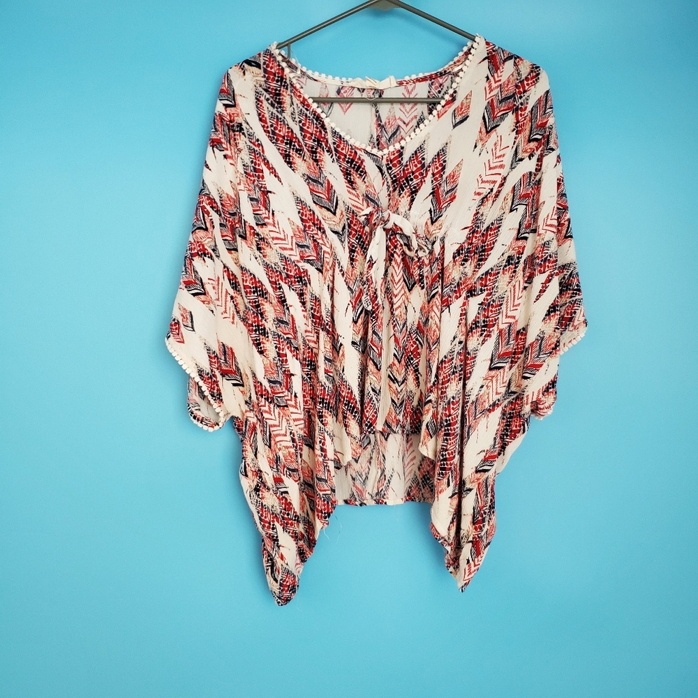 Lovestitch Blouse One Size Textured Short Sleeve